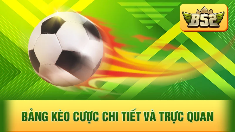 Bảng kèo cược chi tiết và trực quan